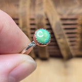 Turquoise Ring Size 9.5 – Apple Green to Teal Gradient in Copper + Silver