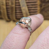 Raw Oregon Sunstone Ring with Schiller sz 6 - Sterling Silver