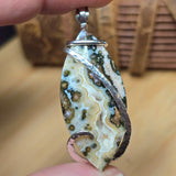 River Jasper Pendant – Forest Current in Sterling Silver