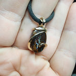 Australian Boulder Opal Pendant in 14kt Yellow Gold Filled - Lightning Bolt Opal