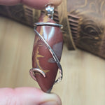Norena Jasper Pendant – Sterling Silver with Natural Iron Bloom - Rock Your World 