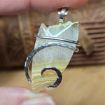 Crazy Lace Agate Pendant – Sunrise Crest in Sterling Silver