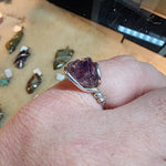Melody Stone Super Seven Amethyst Crystal Ring in Sterling Silver Sz 7