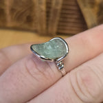 Aquamarine Sterling Silver Ring Size 7.5 – Raw Natural Crystal