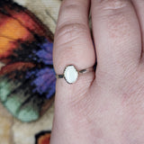 Oval Australian Precious Opal Ring in Sterling Silver Various Sizes