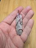 Parallax Agate Pendant in 14kt Rose Gold Fill