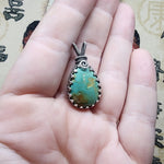 Aqua Blue Nevada Turquoise Pendant in Sterling Silver