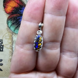 Crazy Tiger Stripe Boulder Opal Pendant in Sterling Silver