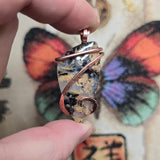 Dendritic Tiger Agate Pendant in Copper – Indonesian Plume Agate