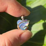 Aurora Opal Prism Heart Pendant – Sterling Silver