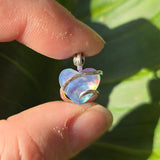 Aurora Opal Prism Heart Pendant – Sterling Silver