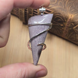 Purple Burro Creek Moss Agate Pendant – Hammered Sterling Silver - Rock Your World 