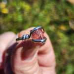 Raw Pink Tourmaline Ring sz 10 - Sterling Silver