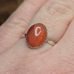 Carnelian Agate Ring sz 11 – Rare Red Agate from Southwest Washington