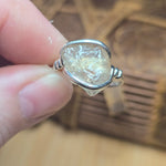 Raw Light Pink Oregon Sunstone Ring Size sz 11.5 - Sterling Silver