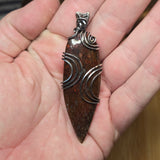 Utah Dinosaur Bone Pendant – Fossil Fire in Sterling Silver