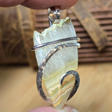 Crazy Lace Agate Pendant – Sunrise Crest in Sterling Silver