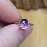 Purple Amethyst Ring sz 5.5 – Handmade Sterling Silver Jewelry