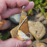 Oregon Polka Dot Agate Pendant in Sterling Silver