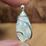 Sky Plume & Aurora Opal Triplet Pendant – Cloudlight in Sterling Silver