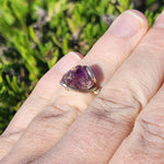 Melody Stone Super Seven Amethyst Crystal Ring in Sterling Silver Sz 7