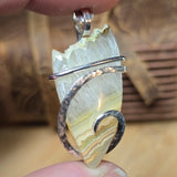 Crazy Lace Agate Pendant – Sunrise Crest in Sterling Silver