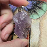 Raw Amethyst Pendant – Natural Crystal Chunk Necklace