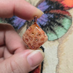 Carnelian Fossil Coral Pendant with Quartz Druzy – Ancient Geode Necklace