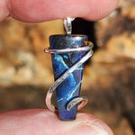 Boulder Opal Pendant Sterling Silver - Ribbons of Hidden Flash