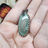 Elegant Pastel Royal Imperial Jasper Pendant in Sterling Silver