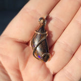 Australian Boulder Opal Pendant in 14kt Yellow Gold Fill