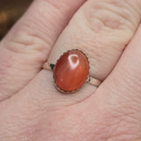 Carnelian Agate Ring sz 11 – Rare Red Agate from Southwest Washington