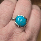 Sleeping Beauty Turquoise Ring – Sterling Silver sz 12