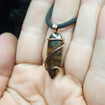 Australian Boulder Opal Pendant in 14kt Rose Gold Filled - Bright Drop