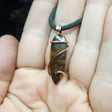 Australian Boulder Opal Pendant in 14kt Rose Gold Filled - Bright Drop