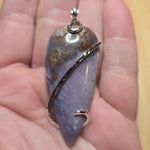 Mossy Burro Creek Agate Pendant in Sterling Silver