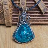 Bagdad Gem Chrysocolla Pendant – All Natural Stone Sterling Silver + Gold Fill