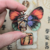 Dendritic Tiger Agate Pendant in Copper – Indonesian Plume Agate