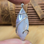 Rare Purple Agate Pendant – Stormlight Veins in Sterling Silver