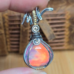 Aurora Opal Onion Pendant – Sterling Silver + 14kt Gold Fill