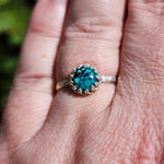 Natural Turquoise Ring Size 10.25 – Sterling Silver with Black Spiderweb Matrix