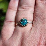 Natural Turquoise Ring Size 10.25 – Sterling Silver with Black Spiderweb Matrix