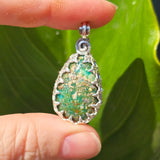 Kingman Turquoise Probably Pendant – Sterling Silver, Wild and Weird - Rock Your World 