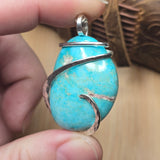 Desert Sky Blue Vintage Turquoise Pendant – Sterling Silver - Rock Your World 