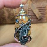 Marcasite in Carnelian Agate Pendant – Desert Ember in Sterling Silver