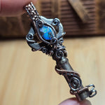 Boulder Opal Keepers Key – Sterling Silver + 14kt Rose Gold Fill