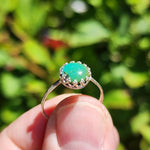 Natural Turquoise Ring sz 8.75 – Eclipse Blue-to-Green Cab in Sterling Silver