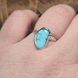 Natural Turquoise Ring Size 10.5 – Arizona Stone in Sterling Silver