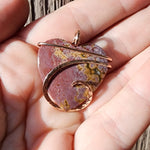 Pink River Jasper Heart Pendant in 14kt Rose Gold Fill