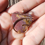 Pink River Jasper Heart Pendant in 14kt Rose Gold Fill - Rock Your World 
